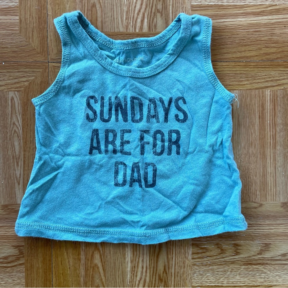 ⭐️ Sundays are for dads tank size 0-3 Months Gender Neutral